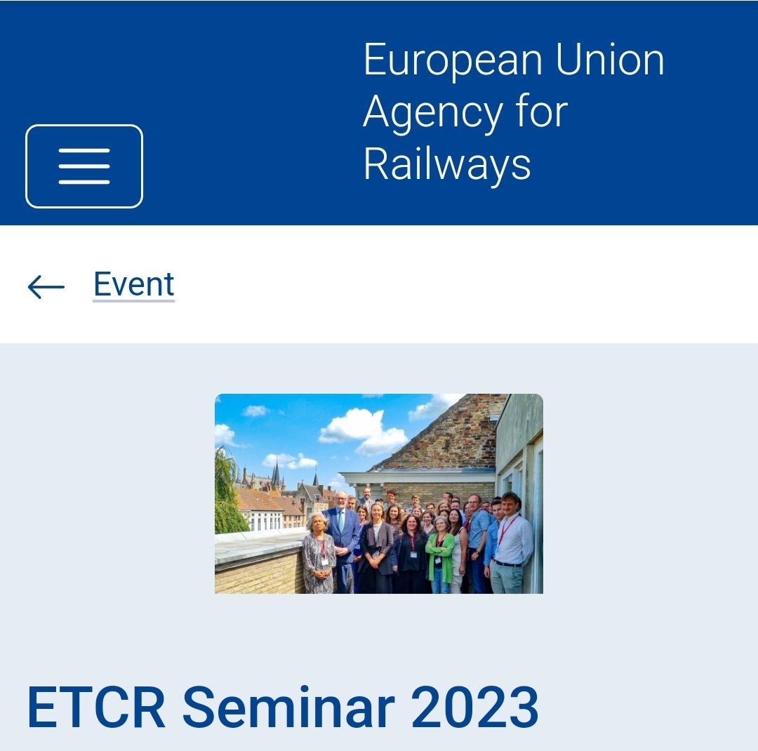 AndreaGiuricin's tweet image. It's a great honor to be invited as professor at ETCR at College of Europe organized by European Union Agency for Railways to present about business model in #railway.
Tomorrow I will speak about Italy and the case of #liberalization of the #highspeedrail.