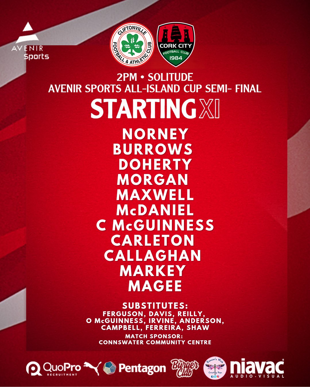 Reds By The Minute ☘ on Twitter "Today's Avenir Sports AllIsland Cup