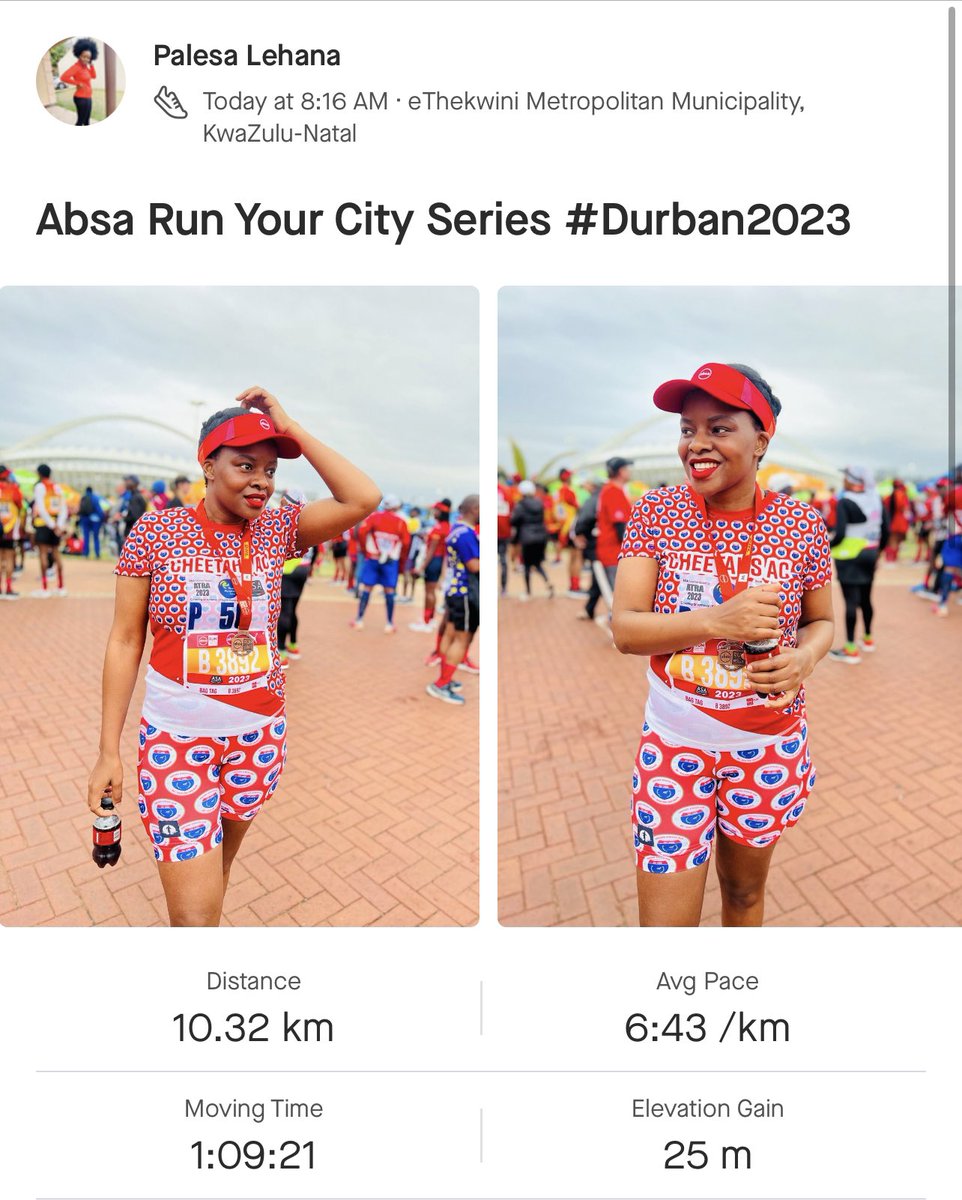 Palesa_Lehana's tweet photo. Fun was had!!
#CheetahsAC
#RedNation
#RunningWithSoleAC 
#FetchYourBody2023 
#AbsaRunYourCitySeries https://t.co/R20X5qOFuI