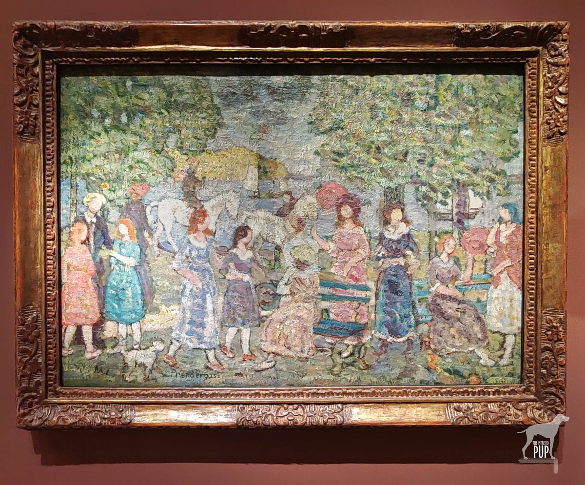IntrepidPup's tweet photo. ๐จ๐ This perky #ArtfulPup is enjoying what looks to be a summer promenade in Maurice Prendergastโs circa 1918-23 โLandscape with Figuresโ at @diadetroit. Hope youโre enjoying the season!
#dogsinmuseums #canineart #museumdog https://t.co/f1Xtobl5Np