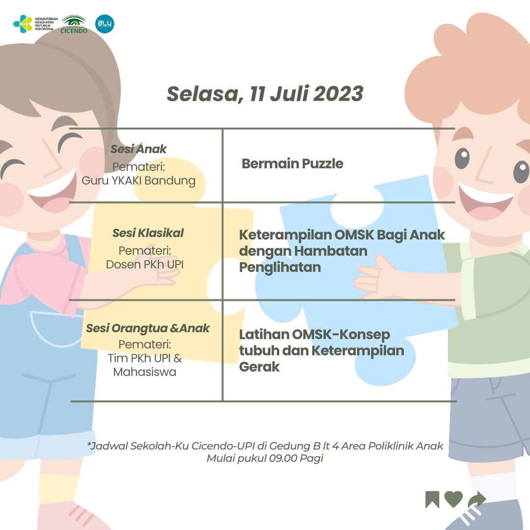 rs_matacicendo's tweet photo. Jadwal Sekolah-Ku Cicendo-UPI di Gedung B lt 4 Area Poliklinik Anak - PMN RS Mata Cicendo Bandung "Anak Pintar Ibu Berdaya" bersama @ykakibandung @ykakiwecare @upiofficial
#SalamSehatMata #jadwal #edukasi #anakpintar #ibuberdaya
#sekolahkucicendoupi #tpap #rsmatacicendo https://t.co/8OwQE5iv7L