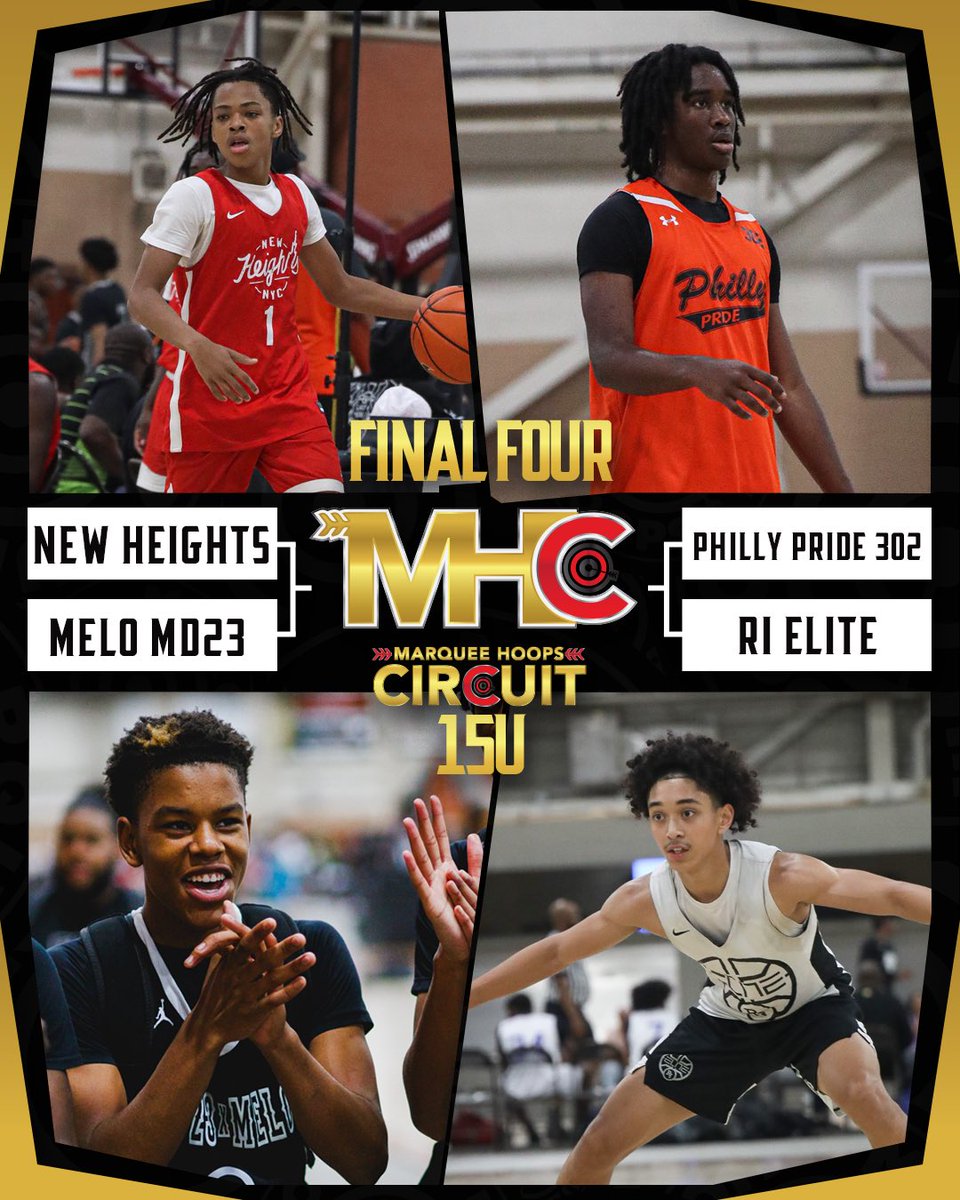 🚨Championship Sunday! Take a look at our 17U, 16U, &amp; 15U MHC Final 4! Who y’all got⁉️🏆