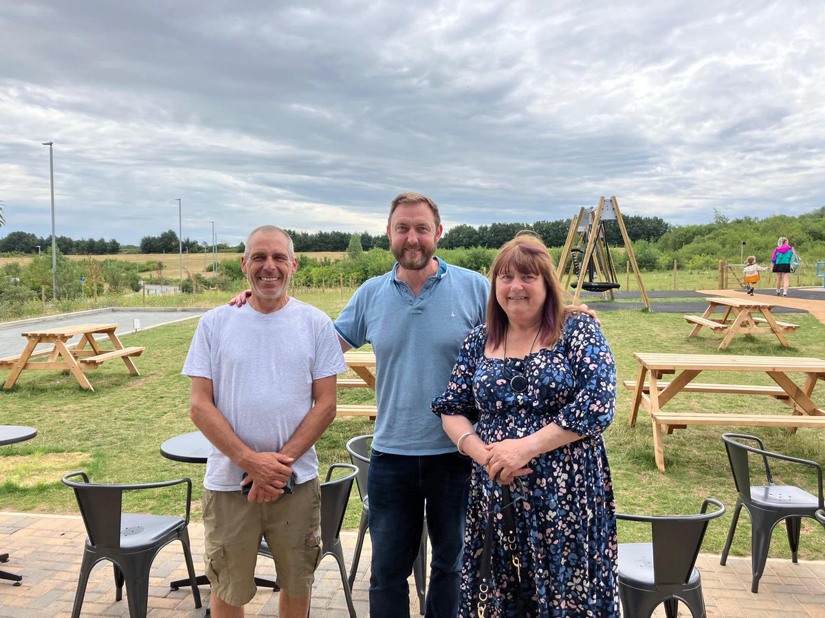 <a href="/MartinGossCol/">🔶Martin Goss🔶</a> Visiting the new Stanway Community centre today meeting Community legend Peter Dutch and also bumped into Deputy Mayor <a href="/ScottBoutellLJ/">Lesley Scott-Boutell</a>