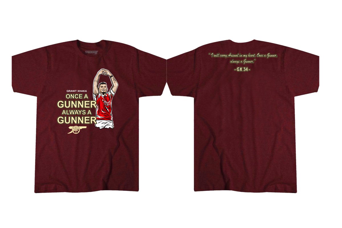 Gooners_Report's tweet photo. #OpenPreOrder (sampai tgl 16 Juli 2023)

Granit Xhaka farewell tees (maroon &amp; black).

▪︎ Bahan: Combed 30s
▪︎ Sablon: DTG (Direct to Garment)
▪︎ Size yang bisa dipesan: S, M, L, XL, XXL, XXXL, XXXXL, XXXXXL.

Harga: 100rb/kaos https://t.co/RVBf7AXXT0