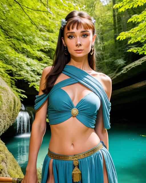 PluckyStrummer's tweet photo. A Simple girl In  A Sacred Grotto!

#AIArt #AI #Art #ArtificialIntelligence #artificial_intelligence #digitalart #grotto #audreyhepburn #movistar #FilmStar #aicelebrity #AImodel https://t.co/d81IgMnuOk