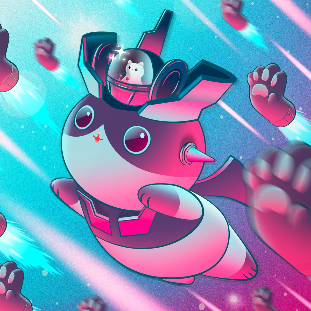 From the NFT artwork NYAGOKIN to a mini figure coming soon. 🐱🚀

#arttoy #arttoythailand