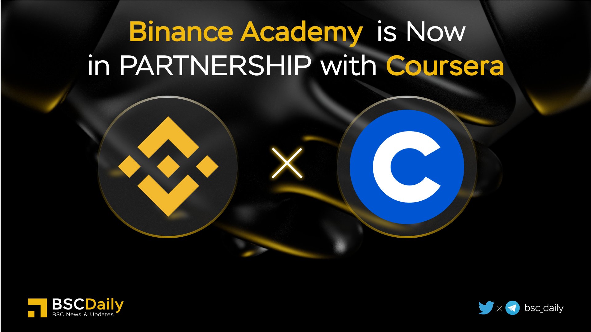 Bscdaily on twitter binanceacademy partnership with coursera 