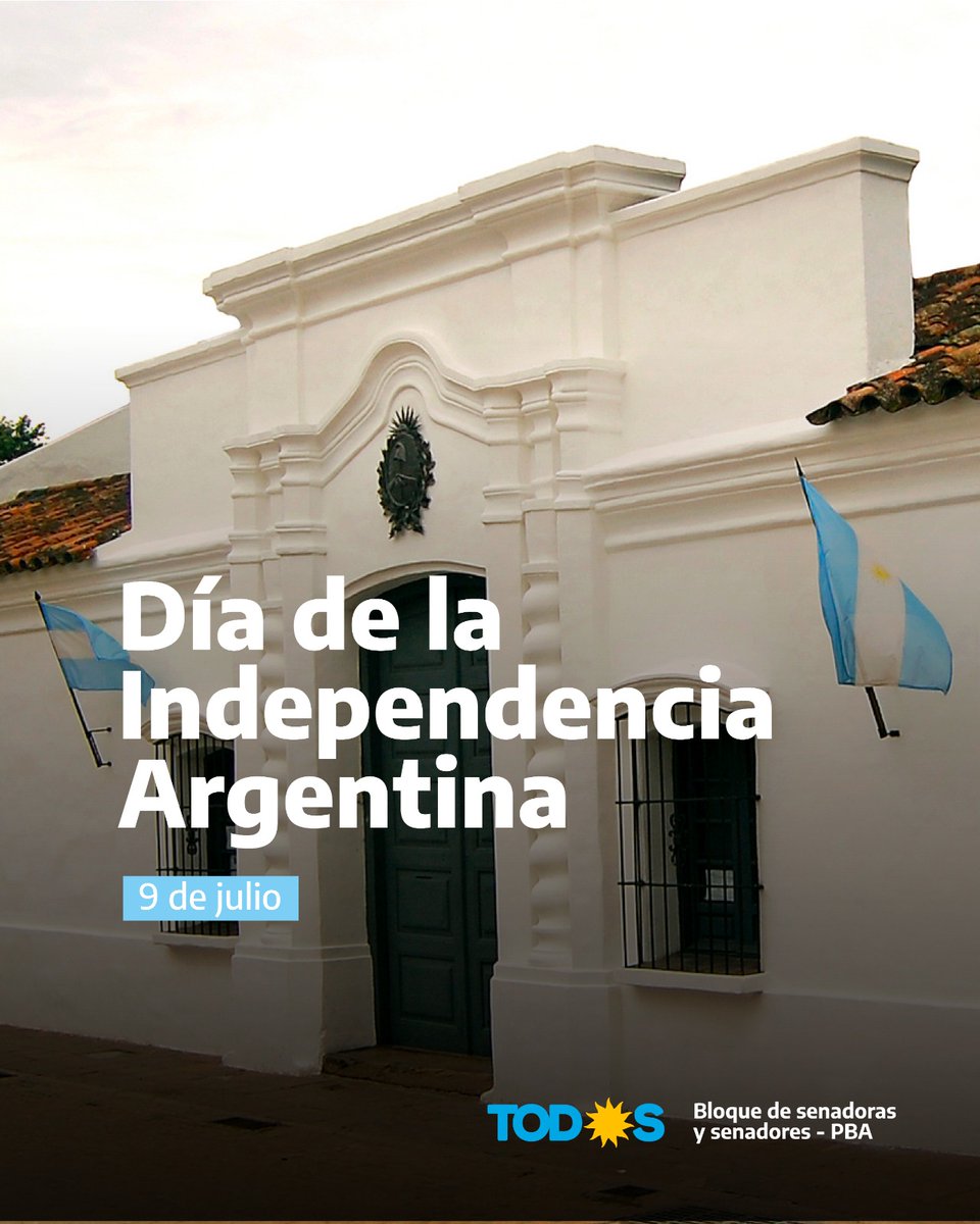 SenadoresFP_PBA's tweet photo. 9 de julio - #DíaDeLaIndependencia

Cuidemos nuestros derechos, luchemos por preservar la soberanía de nuestro pueblo y sigamos construyendo la Patria que siempre soñamos 🇦🇷🤍 https://t.co/0YofyXniEX