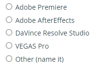 LordVouk's tweet image. Please participate in this survey: With which host/NLE do you mainly use #voukoder? voukoder.org/forum/thread/1…