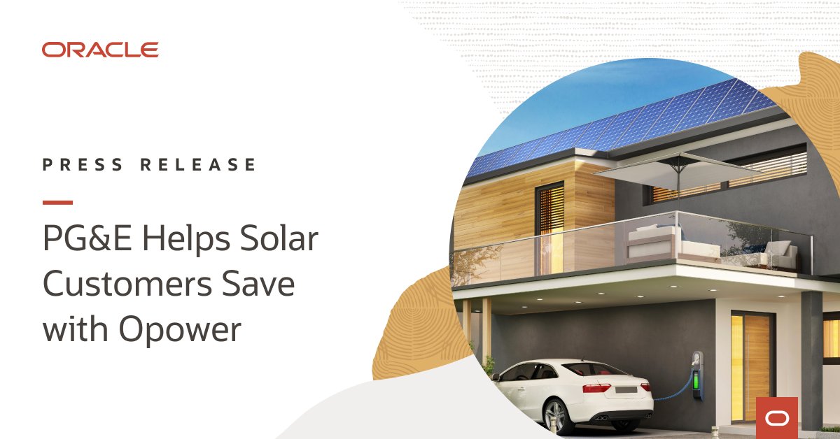 Learn how PG&E is the first utility in the industry to use @Oracle's new solar Home Energy Reports to help customers get the most out of their rooftop solar investments: https://t.co/gC3SSdSiSE https://t.co/HUBMzvanxR