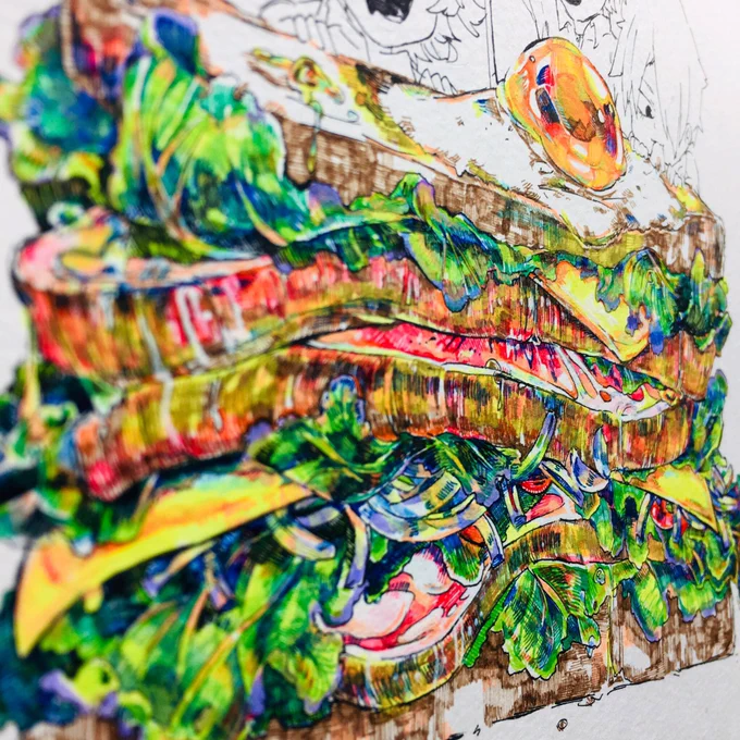 高校1年のイラストが1番イカれてる 