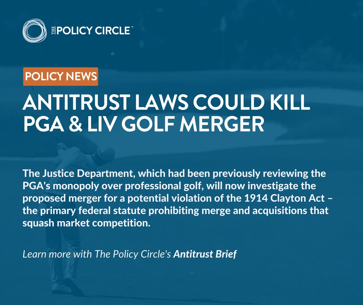 How could antitrust laws change the future of golf? With a huge PGA and LIV Golf merger on the line, the Justice Department will need to evaluate the landscape of competition in the golf industry. Learn more about these laws with our Antitrust Brief: bit.ly/3TNfc2w