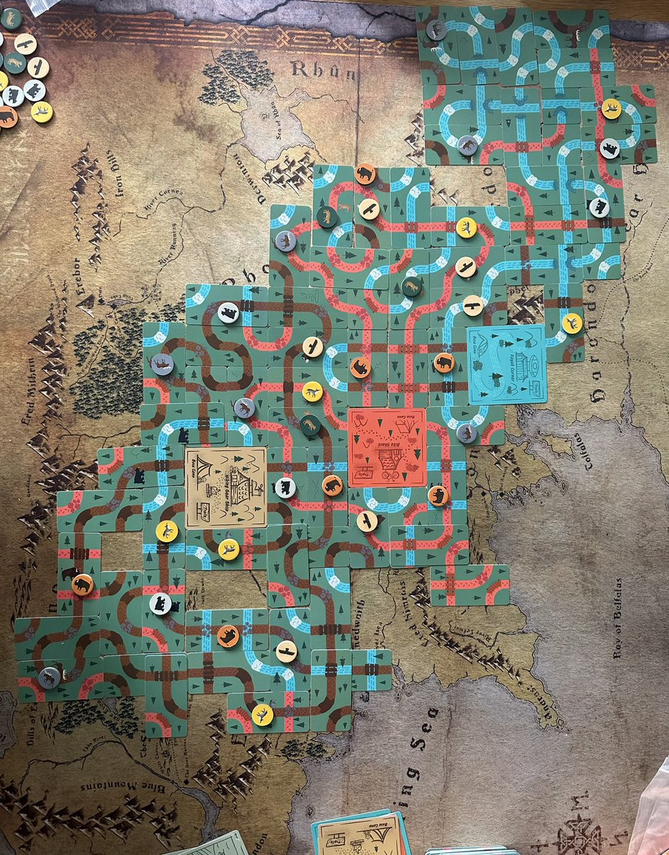 tannerd's tweet photo. I playtested Trailblazers, and the Epic Solo mode, 2 1/2 years ago. Today I got to play the final product. 103 points is some way off my pb, but it felt good to put down my first official #TripleCrown score. @rccgames @BitewingGames - anyone hit 150 yet? https://t.co/1xu4jRVX8s