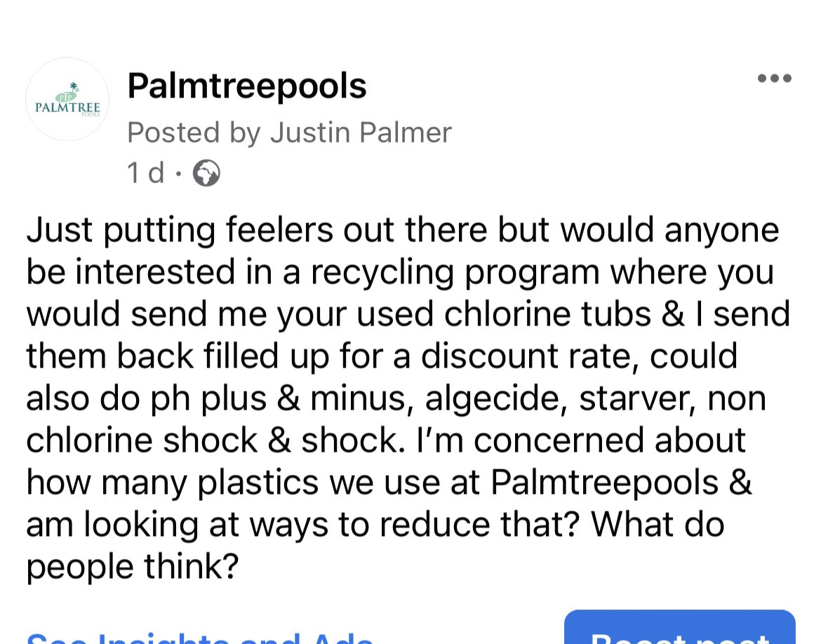 palmtreepools1's tweet photo. Let me know in the comments #recycle #sustainable https://t.co/vLI6Cx5FiA