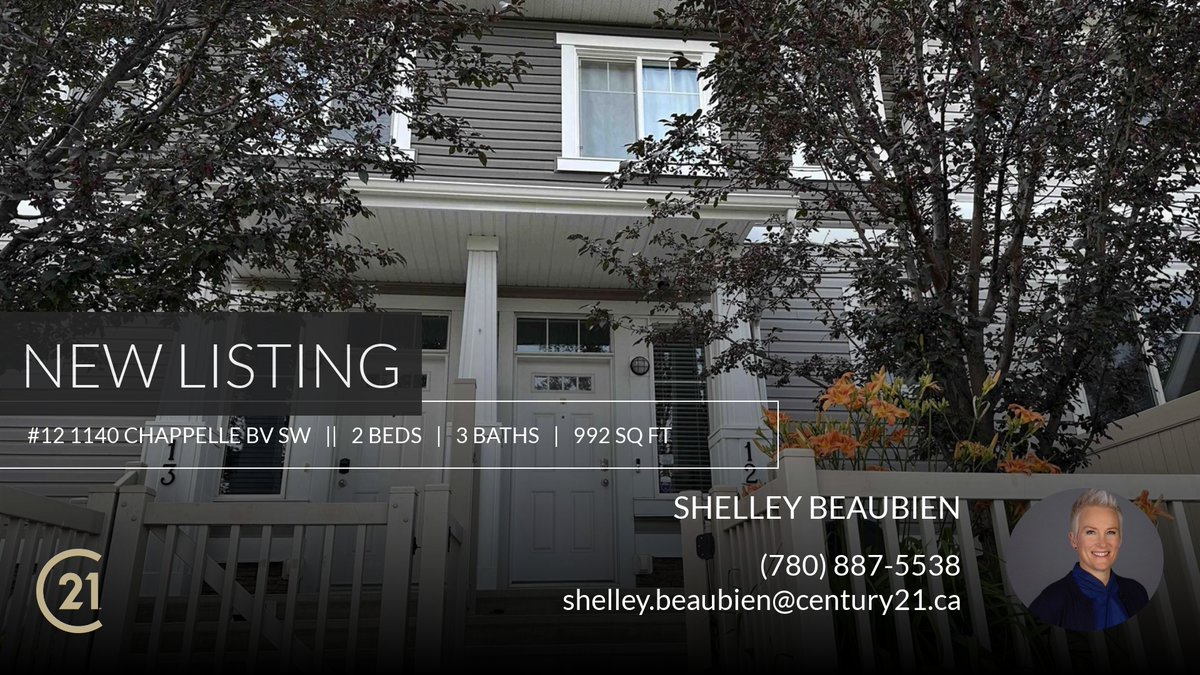 SRBeaubien's tweet photo. 📍 New Listing 📍 Take a look at this fantastic new property that just hit the market located at #12 1140 Chappelle Bv Sw in Edmonton. Reach out here or at (780) 887-5538 for more information

Shelley Beaubien, REALTOR®
Century 21 ... https://t.co/TlWUK9gLgb https://t.co/wHe5mCsGY1