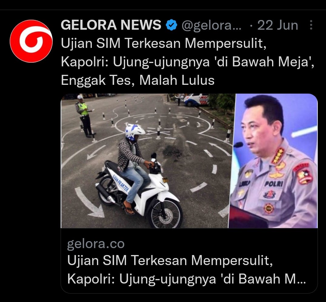 Est_Mrt98's tweet photo. DPPRI Mengusulkan SIM Seumur Hidup Tdk perlu Diperpanjang 

Kata Anggota DPRRI : Ada Oknum Gunakan SIM Jadi Penghasilan Asli Polisi 

Kapolri:  Ujian SIM Terkesan Mempersulit,  Ujung-ujungnya 'di Bawah Meja', Enggak Tes, Malah Lulus

Klo kalian Setuju RT ya
Biar DEAL ..... https://t.co/2suYE8blMn