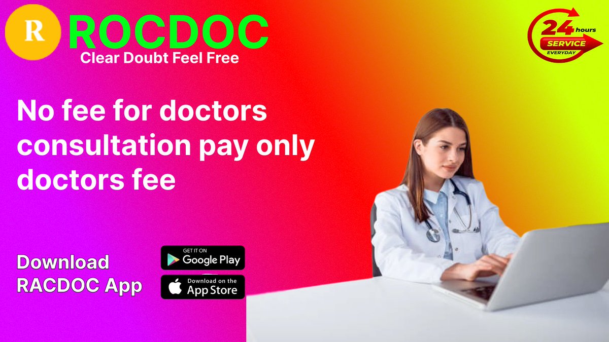 racdoc2's tweet photo. Racdoc Is a Doctor Consultation platform.
Visit:https://t.co/QtmeBU4eqt
App link:https://t.co/x90ioB6JlQ
When you need answers, Racdoc Doctors can help.#health #fiver #fitnessmotivation #India #headache #stomachpain #stomachproblems #legpains #orthopedic #healthiswealth https://t.co/ZG4RnmYme3