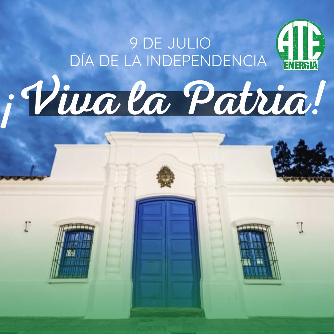 Feliz Día de la Independencia!
¡Viva la Patria libre, justa y soberana! 🇦🇷✌️ #9DeJulio