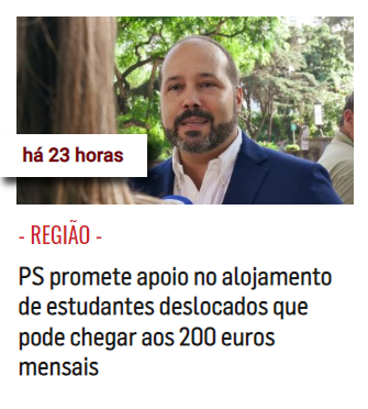 O prime sergio é perito a enterrar-se! O PS à duas semanas chumbou a proposta que dava 3,5% de vagas nas residências a alunos da Madeira (são +/- 80€) para depois sair-se com esta proposta demagogica. Como vão ser crediveis assim, se em Lisboa espetam a faca nos madeirenses?