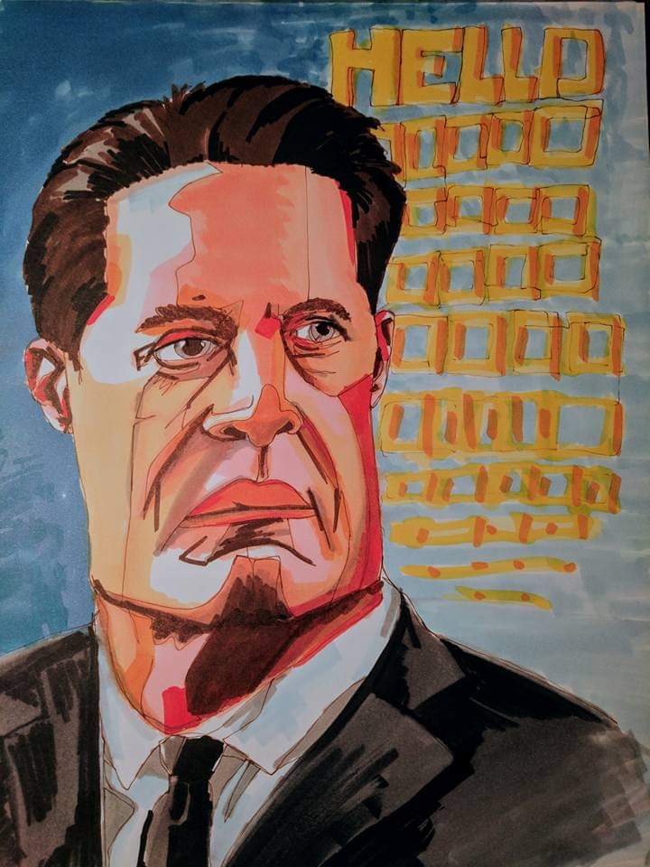 JamesDortchArt's tweet photo. Mr. Jackpots (2017)
single line sketch color study
dying Micron pen and dying Chartpak AD markers

#mrjackpots #agentcooper #twinpeaks #kylemaclachlan #portrait #sketch #continuouslinedrawing #singleline #ink #drawing #art #throwback https://t.co/vuUC8kphmu