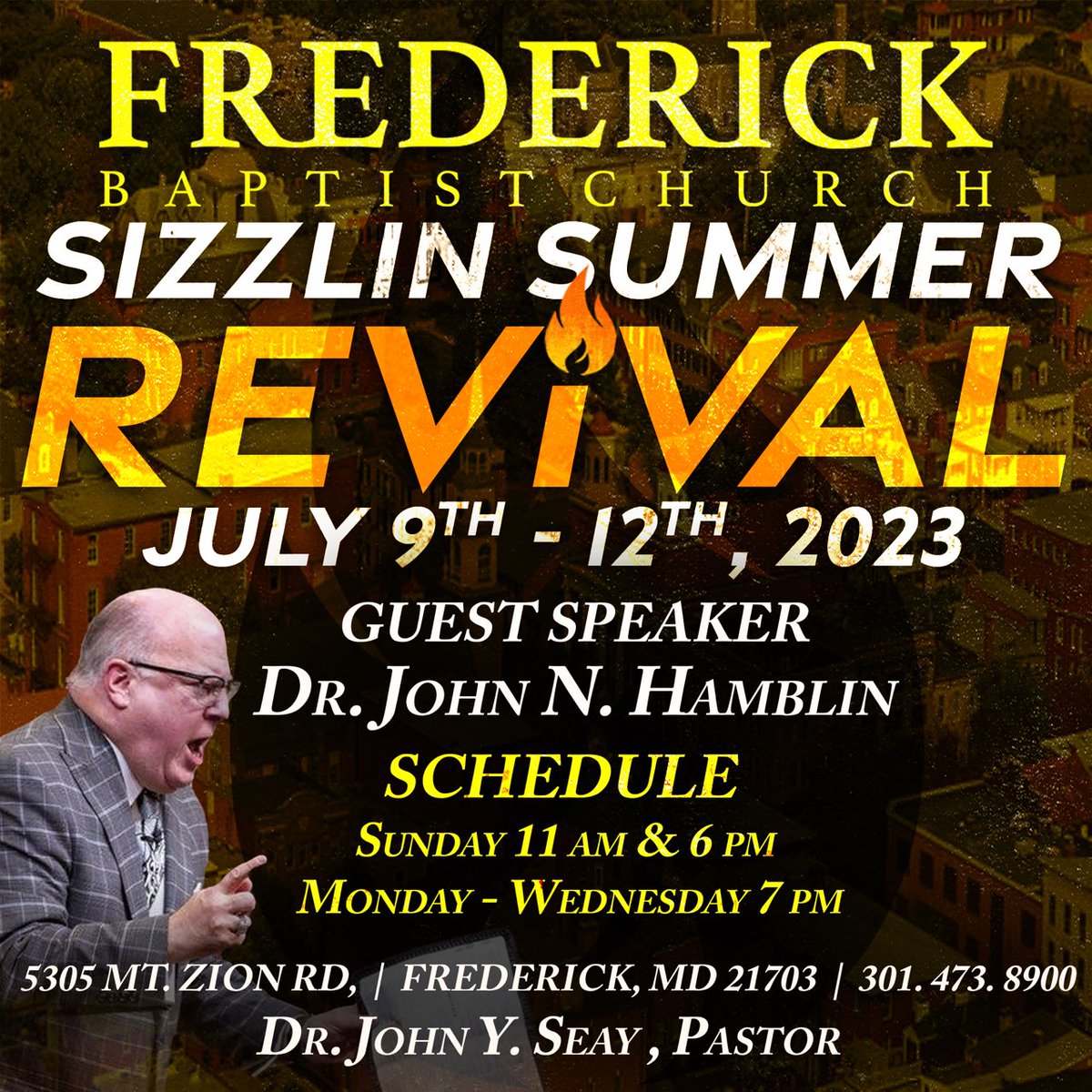 DrJohnNHamblin's tweet photo. Heading to the revival pulpit in Frederick, MD! Joy in serving Jesus! Host pastor, @PastorJSeay https://t.co/bxuctTOBCx