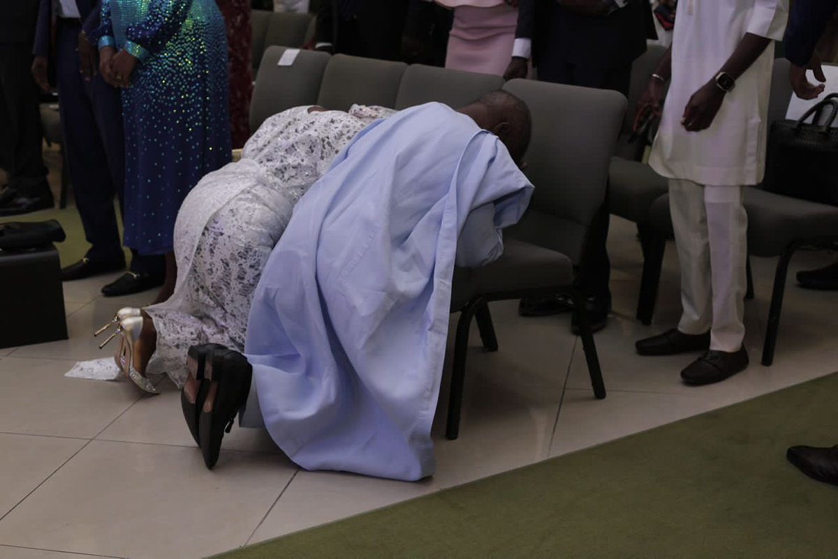 VillaUpdatesng's tweet photo. Immediate Past Vice President Prof. Yemi Osinbajo SAN GCON attends the RCCG Olive Tree Church Thanksgiving Service after 8 years of meritorious service to the nation held in his honor in Ikoyi, Lagos. 9th July, 2023. https://t.co/AVfPgpQvPx