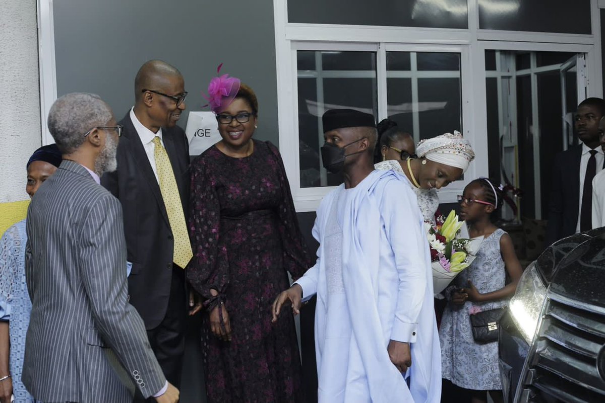 VillaUpdatesng's tweet photo. Immediate Past Vice President Prof. Yemi Osinbajo SAN GCON attends the RCCG Olive Tree Church Thanksgiving Service after 8 years of meritorious service to the nation held in his honor in Ikoyi, Lagos. 9th July, 2023. https://t.co/AVfPgpQvPx