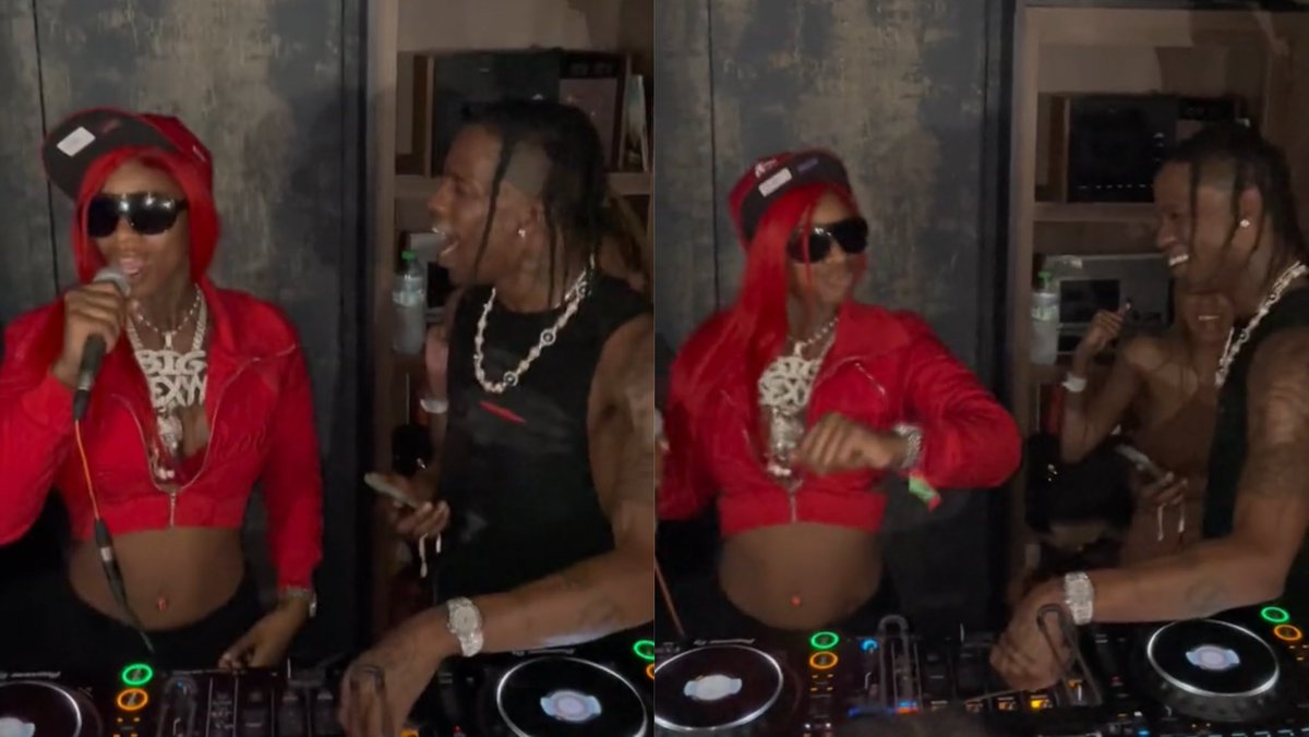 Travis Scott turnt up with Sexxy Red at the DJ Booth while she performs in Club Tape in London
WATCH youtu.be/5xdnDdkR8ks