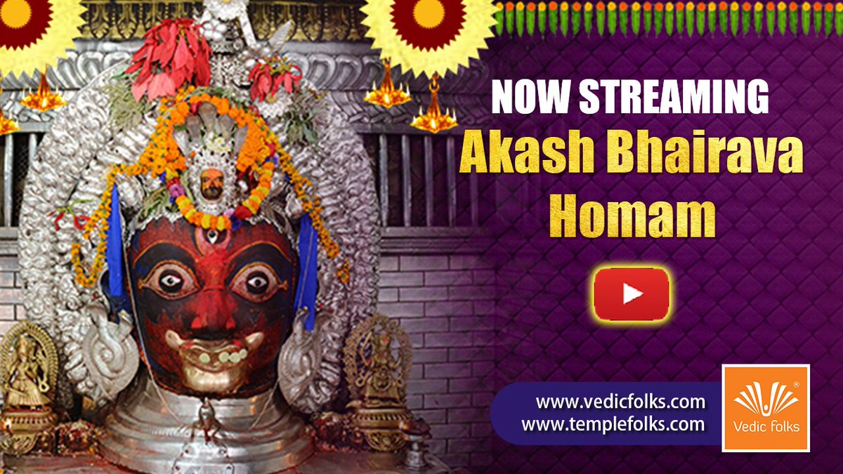 Kalashtami Special - Akash Bhairava Homam is Live Now at Our Vedic Folks Youtube Channel: youtube.com/watch?v=wGH7UF…

#AkashBhairavaHomam #Kalashtami #LordBhairava #energy  #Devotional  #powerful  #VedicTradition #Online #Rare #viral #LiveStreaming  #recording