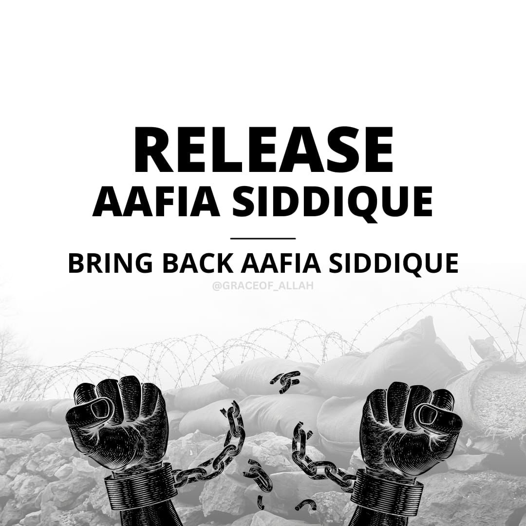 unknown00190150's tweet photo. We will not rest until Dr. Aafia Siddiqui receives the justice she deserves and is brought back to her homeland.
#UnHeardAafia
Nn https://t.co/QOnTfL8GW5