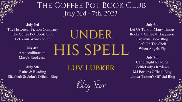 FEATURED AUTHOR: LUV LUBKER
Please welcome Luv Lubker to The Coffee Pot Book Club Blog Tour held between July 3rd — July 7th, 2023. Luv Lubker is the author of the Historical Fiction, Under His Spell (The #BlogTour #HistoricalFiction #LuvLubker

linneatanner.com/2023/07/06/luv…