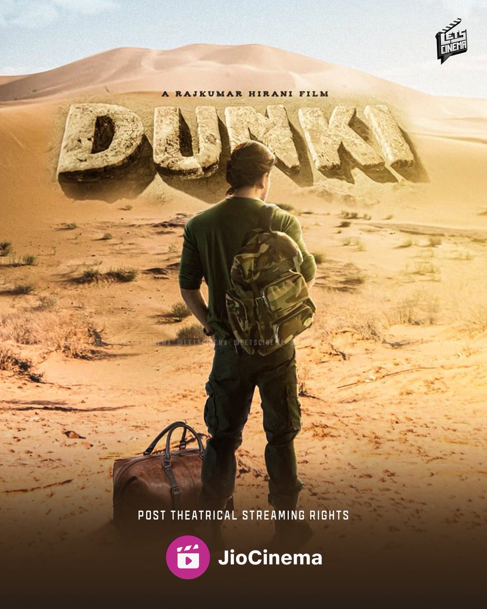 letscinema's tweet photo. #LetsCinema EXCLUSIVE: Jio Cinema secures the digital rights of #Dunki, starring Shah Rukh Khan directed by legendary filmmaker Rajkumar Hirani, for an astounding ₹150 crores! This historic deal sets a new benchmark for the highest digital sale in the industry. https://t.co/0JDpdO6MMt