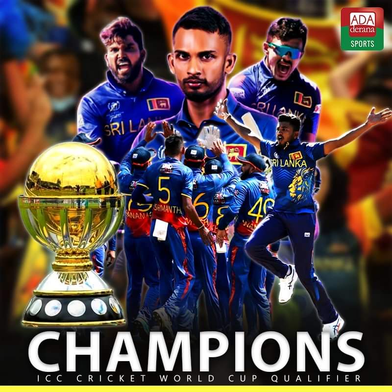 AdaDeranaSports's tweet photo. ICC Cricket WC, Qualifier Final

🏆️ Sri Lanka won by 128 runs. Netherlands all out for 105 runs in 23.3 overs. SL - 233(47.5 overs)

Max O'Dowd 33
D Madushanka 18/3
M Theekshana 31/4
Wanindu Hasaranga 35/2) https://t.co/IHZ48et7ZW