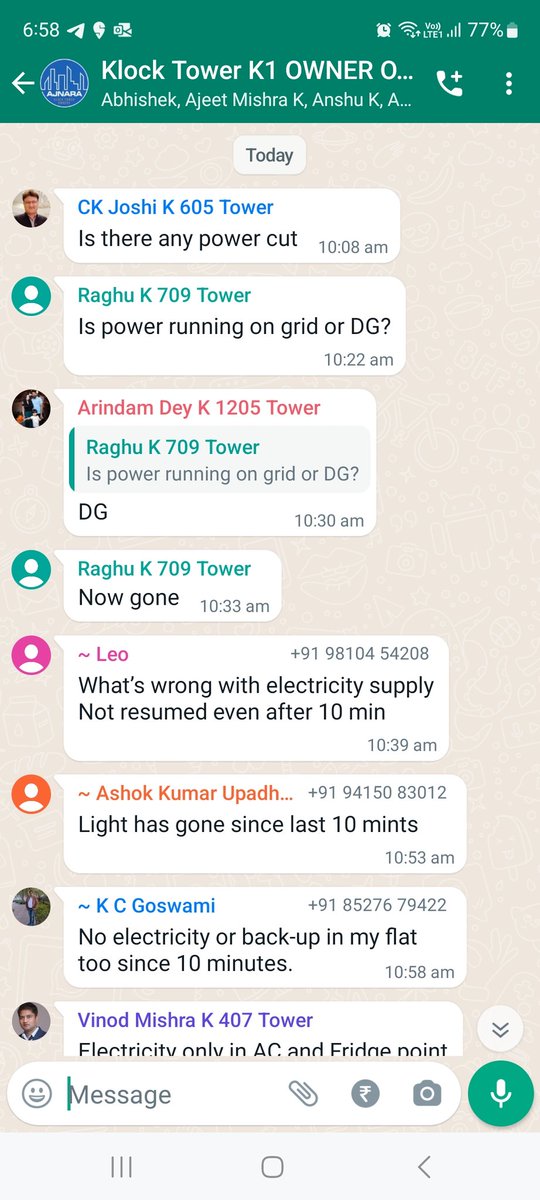dearkapil007's tweet photo. @UppclChairman @1912PVVNL @myogiadityanath @CMOfficeUP @dmgbnagar माननीय योगी जी ने कहा था बिजली आपूर्ति पूरी होनी चाहिये, Ajnara Grand Heritage सेक्टर 74 में आज सुबह 10 बजे से लाइट नहीं है, SDO साहब कहते हैं की बिजली दफ्तर जाओ सोसाइटी में सरकारी मीटर के बाद ये दिन देखने पढ़ेंगे https://t.co/uN2qzIMKfu