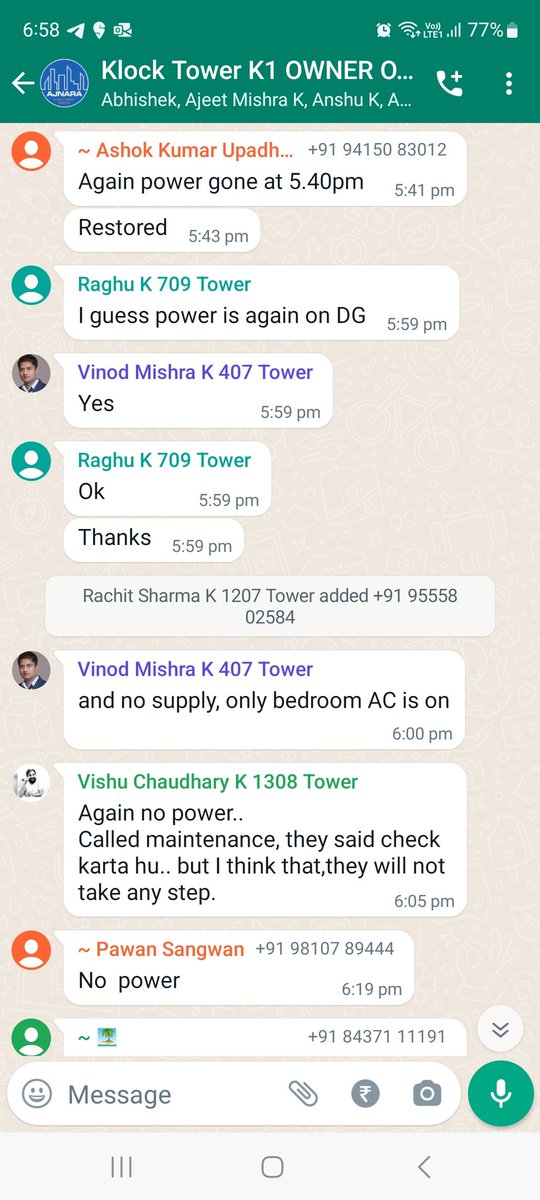dearkapil007's tweet photo. @UppclChairman @1912PVVNL @myogiadityanath @CMOfficeUP @dmgbnagar माननीय योगी जी ने कहा था बिजली आपूर्ति पूरी होनी चाहिये, Ajnara Grand Heritage सेक्टर 74 में आज सुबह 10 बजे से लाइट नहीं है, SDO साहब कहते हैं की बिजली दफ्तर जाओ सोसाइटी में सरकारी मीटर के बाद ये दिन देखने पढ़ेंगे https://t.co/uN2qzIMKfu