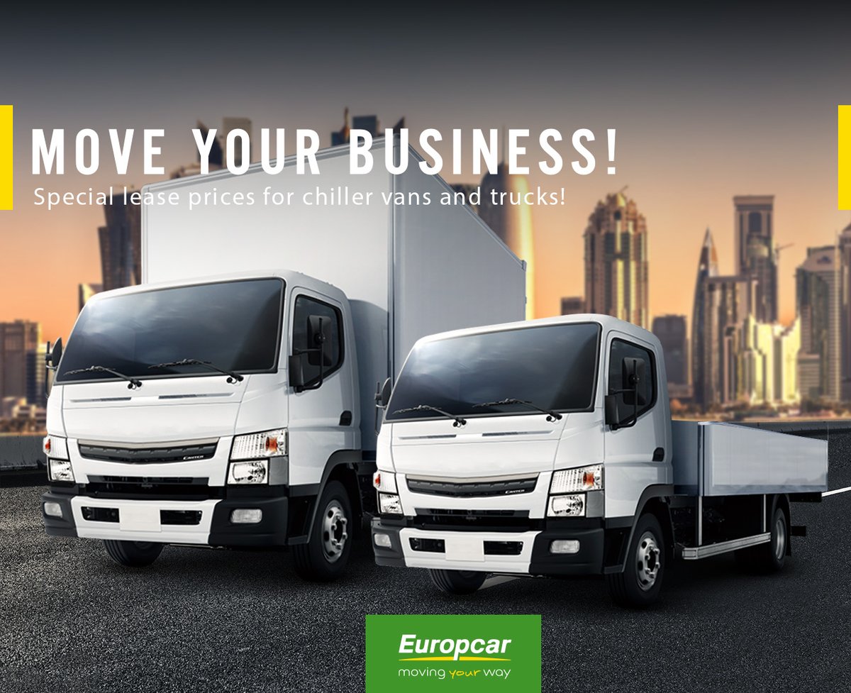 EuropcarQatar's tweet photo. Move your business!
For your next move, don't just wait around for a van or truck to sweep you off your feet!
Book your Van with Europcar Qatar!!
Your perfect leasing partner!
Call us @ +974 31288332 for bookings
#europcar #chillervan #trucks #lease https://t.co/6eUS0MJAhb