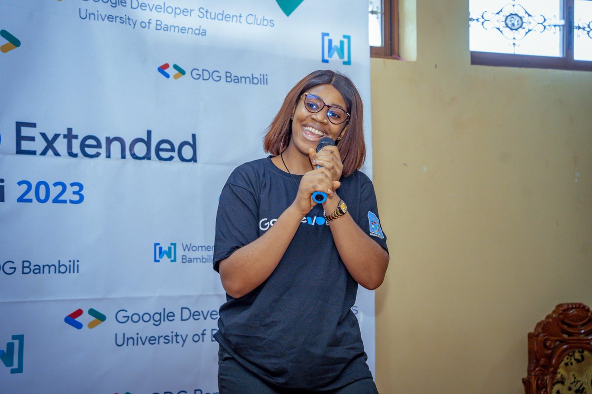 gdg_bambili's tweet photo. Give space to our lead and main organizer @Smboyi1.

What will our events be without her around. She deserves special accolades 👏.

#GoogleIOExtendedBambili #GoolgeIOExtended #GoogleIO #GDGBambili #GDSCUBa https://t.co/Pda0jgWoLF