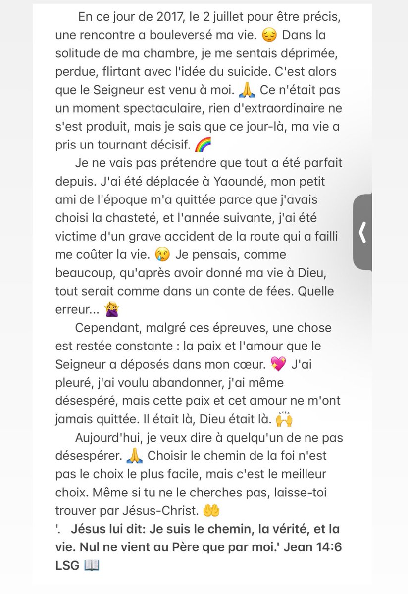 TataFanny16's tweet photo. Bonjour, petit post très différent, de mes posts habituels, mais j’ai voulu le faire pour partager avec vous ce qui fait partie de ma vie. 
       Sentez vous bénis, dans l’espoir que mon texte touche le cœur d’au moins une personne, agréable Dimanche à vous 🫶🏽💕 https://t.co/7PpLyEge4E