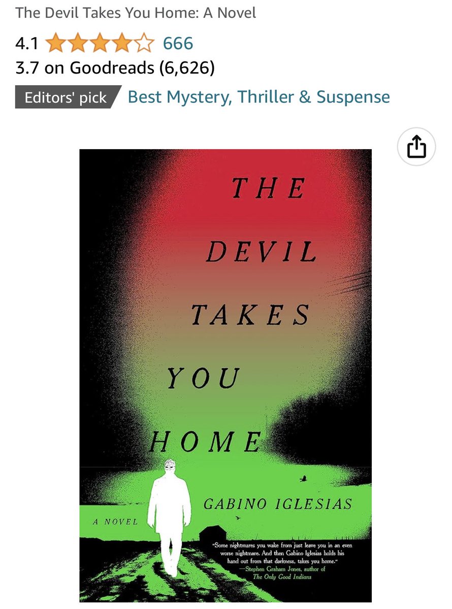 Gabino_Iglesias's tweet image. Hey, it happened! I said I’d do a giveaway when The Devil got 666 reviews. Let’s go. All you have to do to enter is RT this. I’ll pick a winner tonight. I’ll send you a signed copy of this, Zero Saints, or Coyote Songs. Thanks to every who’s reviewed it!
amazon.com/gp/aw/d/031642…