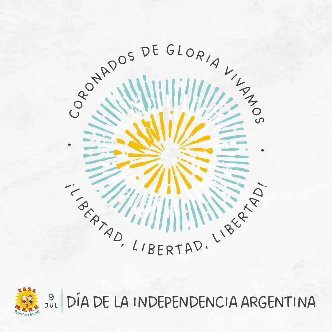 ¡Feliz día de la independencia! 

🩵🤍💛🤍🩵

#CasaMANU #MuchoAmorNosUne #Argentina #9deJulio #casamanuarg #Independencia