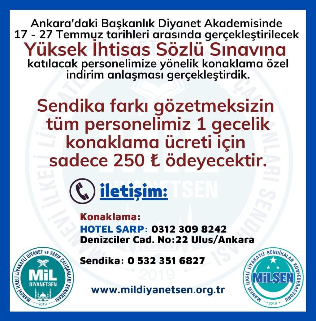 MGNR050188's tweet photo. ANKARA'DA YAPILACAK "YÜKSEK İHTİSAS SÖZLÜ SINAVI"NA KATILACAK PERSONELİMİZ İÇİN ÖZEL İNDİRİM ANLAŞMASI YAPTIK.
YİNE @Mil_DiyanetSen FARKIYLA VE YİNE TÜM DİYANET PERSONELİ İÇİN.
"SEN BEN YOK, BİZ VARIZ"
#DİYANET #SINAV #Pazar #VAİZ #MURAKIP #PERSONEL https://t.co/GggjB4r5fn