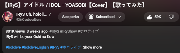 LanzE_5269's tweet photo. 800k!!! lets gooooooooooo
now can we reach 900k? or even 1M? #StreamIdol now!!
#IRyS #IRyStocrat https://t.co/gnDHt1TQ5Y