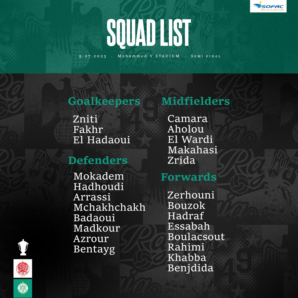 RCAofficiel's tweet photo. Here are the 2⃣4️⃣ players available for the derby🚨 https://t.co/Bwv3T8gL1v