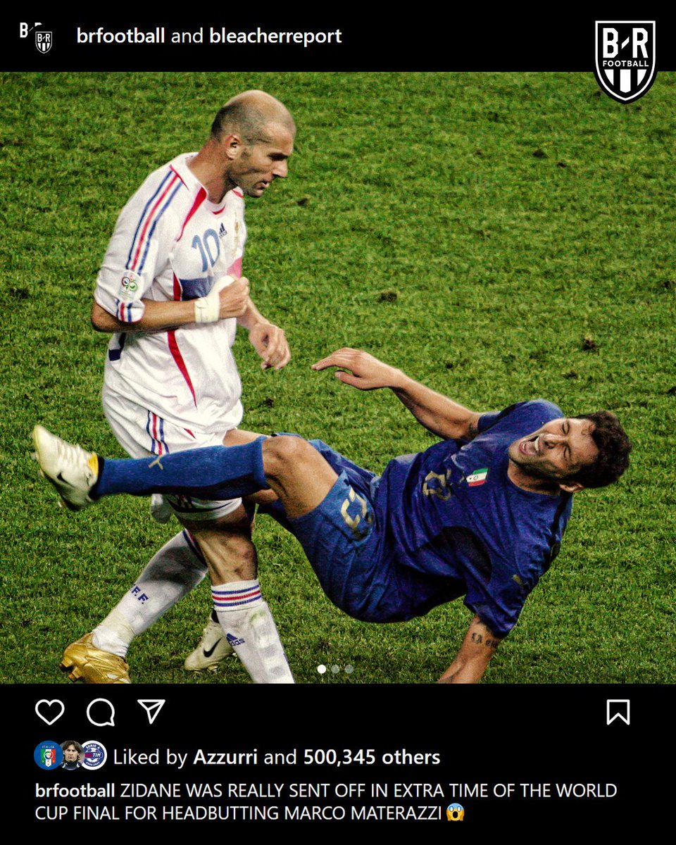 Devid55993596's tweet photo. 17 years ago today, Zidane was sent off in the World Cup final. 

Imagine if it happened in the social-media age 📱 https://t.co/iNpxf1YvzV