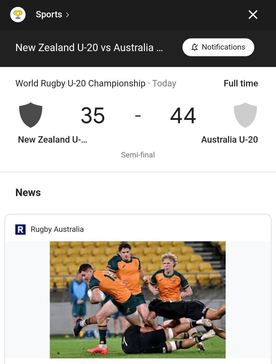 So this means we won the Bledisloe (U20) with 2-1 result #NZLvAUS #U20RugbyChampionship