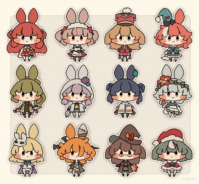 12兄妹のうさぎさん #創作イラスト
