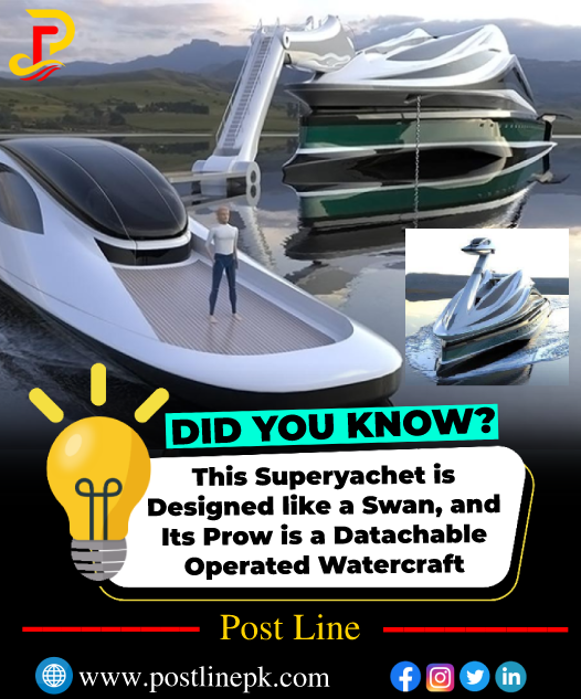 postlinepk's tweet photo. This Superyacht is Designed like a Swan, and Its Prow is a Datachable-Operated Watercraft.

#postlinepk #postline #yacht #trending #DidYouKnow #didyouknowfacts #DidYouKnowThis https://t.co/zWkLHMO0Om