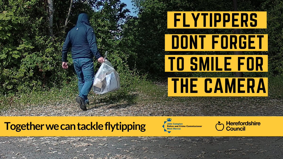 Fly tippers beware‼️ 
Thanks to £20,000 grant money, from the West Mercia Police &amp; Crime Commissioner we're taking on fly tipping with hidden cameras in hot spots 👀 
If you’re looking for a man with a van, check to make sure they're legitimate🔽 
orlo.uk/crqvd