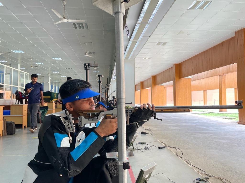 HQ_DG_NCC's tweet photo. Inter Dte Sports Shooting  Championship 2023 is underway in Thiruvananthapuram. 
298 cadets (incl 149 girls) of all 17 Dtes are competing to lift the trophy. This is also a stepping stone for scouting talent for the INDIA GV MAVALANKAR CHAMPIONSHIP &amp; National Shooting events. https://t.co/siaUZqMMCS