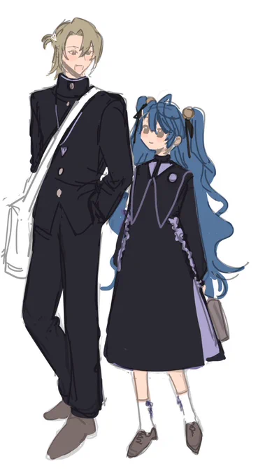 制服考えたりしてたけどやっぱり紫って難しいね…センスが皆無 